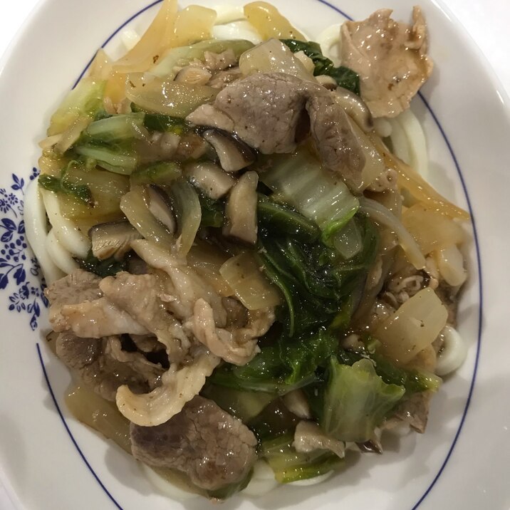 豚こまと野菜のあんかけうどん